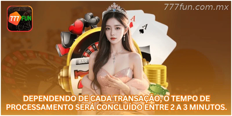 O tempo de processamento pode variar conforme cada transação.
